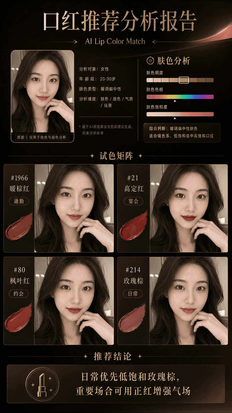Lipstick recommendation report example